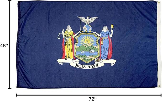 FlagSource New York Nylon State Flag, Made in USA, 4x6' by GreenHaven Gardens