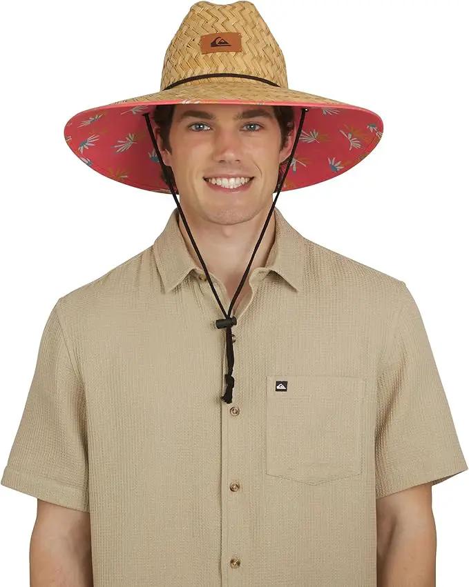 Quiksilver Men's Wide Brim Outdoor Lifeguard Straw Sun Hat by GreenHaven Gardens
