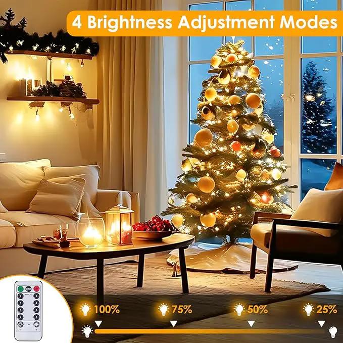 3Pack 99Ft 300LED Fairy Lights Battery Operated with Remote, Waterproof String Lights with Timer for Indoor & Outdoor, Twinkle Lights Battery Powered for Bedroom Wedding Christmas Decor (Warm White) by GreenHaven Gardens