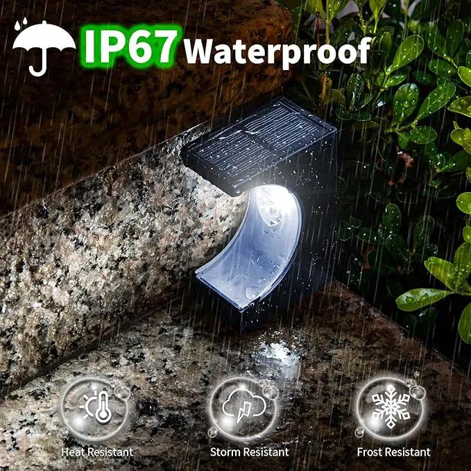 JSOT Solar Stair Lights Outdoor - 10 Pack Waterproof Step Lights Outside Cool White Light Deck Lighting for Patio Decor Yard Garden Stairs by GreenHaven Gardens