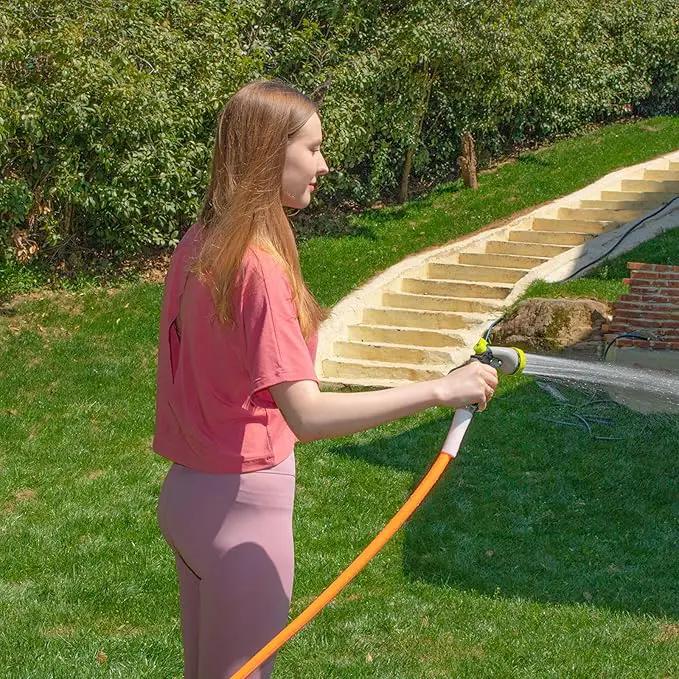 Fevone 75 ft Garden Hose, Heavy Duty Water Hose, Hybrid Polymer, Kink Resistance, Flexible, Durable, Leak Free, Aluminum Fittings, 3/4" GHT, 5/8" ID, 600 Psi, Drinking Water Safe by GreenHaven Gardens