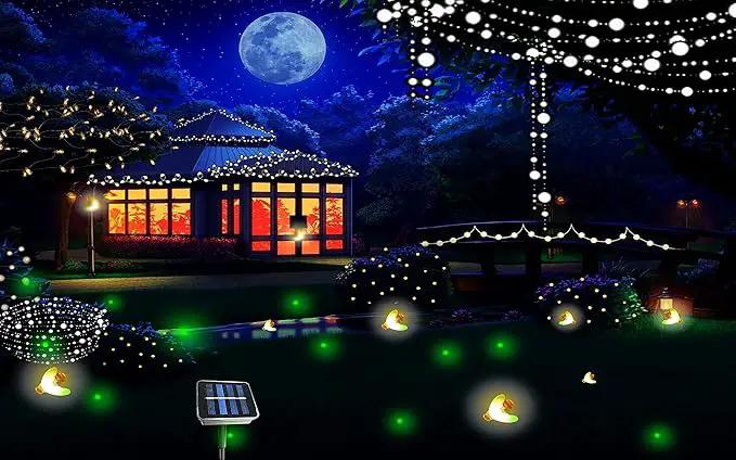 Outdoor Solar Powered Firefly Lights Bugs with 9 Bee, Flickering Fireflies String Lights with 9 Amusing Fireflies Bulbs for Garden Patio Lawn, Brings Back Memories of Your Childhood by GreenHaven Gardens