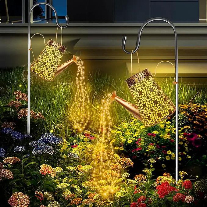 Forlivese 2PCS Solar Watering Can with Lights, Solar Lights Outdoor Decorations with Hanging Solar Garden Lights with Bracket Waterproof Watering Can Landscape Light for Patio Gardening Pathway 36LED by GreenHaven Gardens