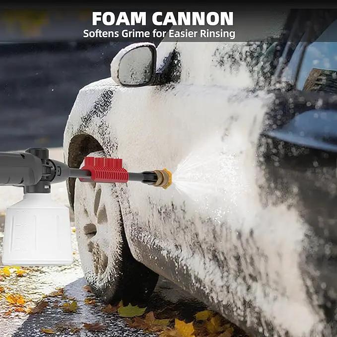 Electric Pressure Washer, 2.5 Max GPM Power Washer with Foam Cannon, Powerwasher with 4 Nozzles, High Pressure Washer for Cars, Driveways, Patios, Decks by GreenHaven Gardens