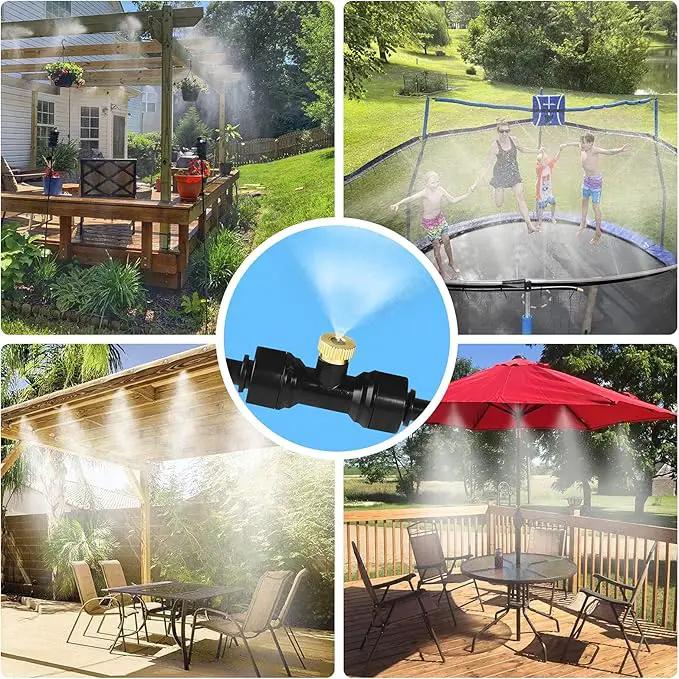 Bonviee Misters for Outside Patio - 75FT Misting Cooling System with 28 Brass Nozzles and 3/4" Adapter, 23M DIY Outdoor Misters Kit for Garden, Greenhouse, and Patio Cooling by GreenHaven Gardens