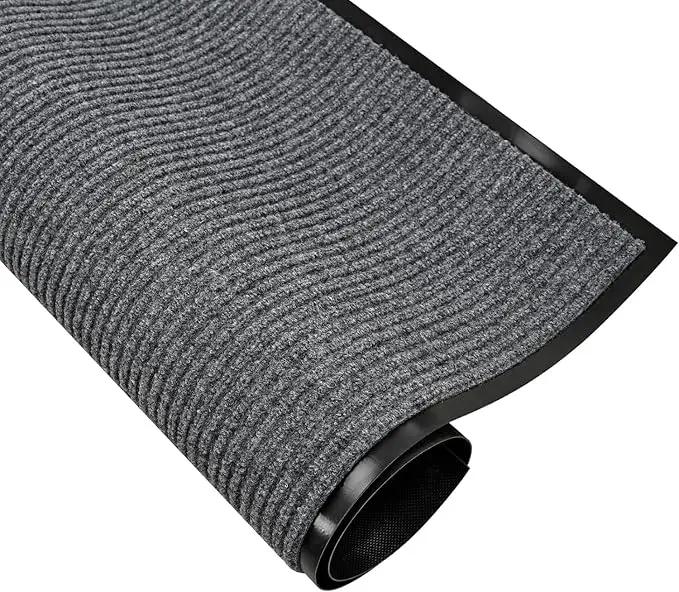 Profile Rubber Door Mat, 72x48inch, Heavy Duty, Entrance Doormat, Indoor and Outdoor, Waterproof, Easy Clean Shoe Scraper, Home Rug Welcome Mats for Entryway, Patio, Porch(Light Grey) by GreenHaven Gardens