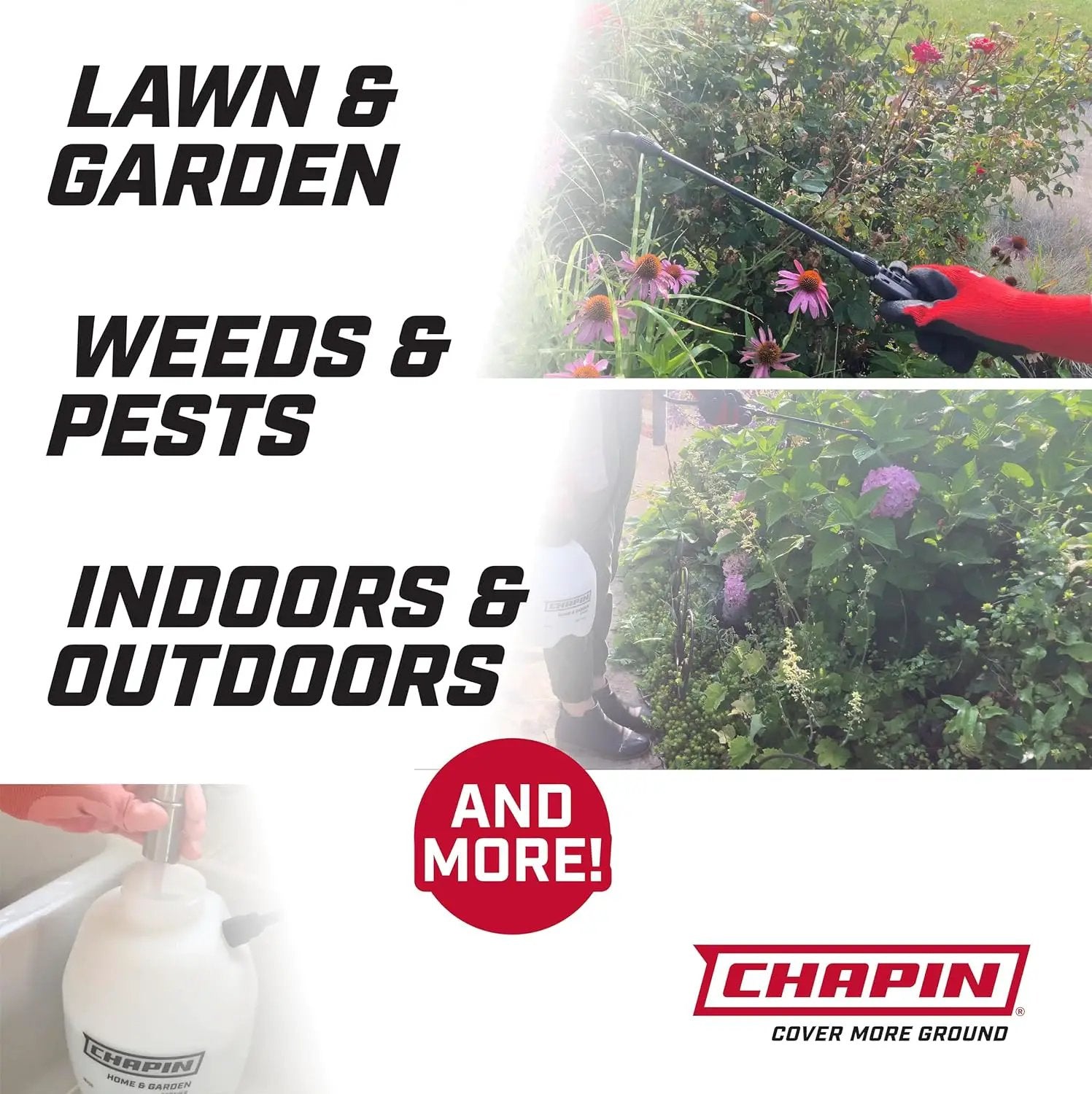 Chapin 16200 2-Gallon Made in USA Garden Pump Sprayer with Ergonomic Handle, Trigger Shut Off, Adjustable Cone Nozzle and in-Tank Filter, for Spraying Weeds, Insects, Fertilizers, Translucent White by GreenHaven Gardens