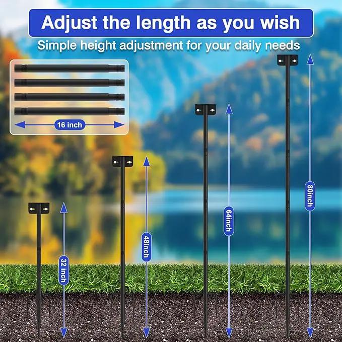 72 Inch Adjustable Bird Feeder Pole,Bird House Pole Suitable for Feeders & Birdhouse,Weather Station,Heavy-Duty Rustproof Design,Enhance Outdoor Decor & Birdwatching Experience (1 Pack 72 inch) by GreenHaven Gardens