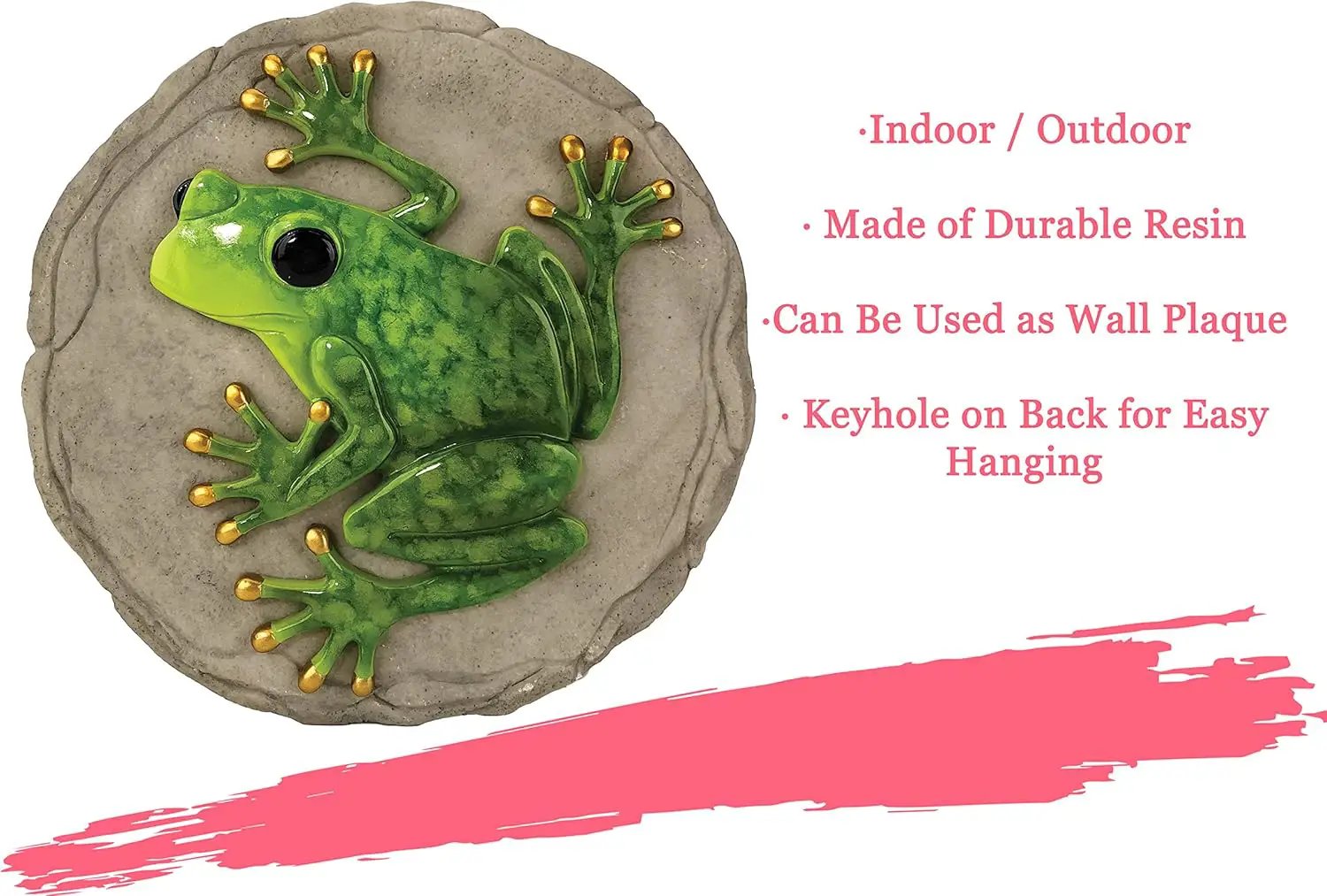 Spoontiques -Garden Décor - Raised Frog Stepping Stone - Decorative Stone for Garden by GreenHaven Gardens
