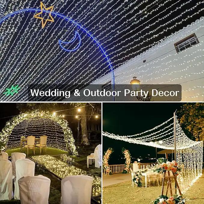 Christmas Lights Outdoor, 800LED 330FT Warm White String Lights, 8 Mode Plug in Waterproof Decor Twinkle Lights for Bedroom Xmas Thanksgiving Wedding Party Garden Yard Tree Decoration by GreenHaven Gardens
