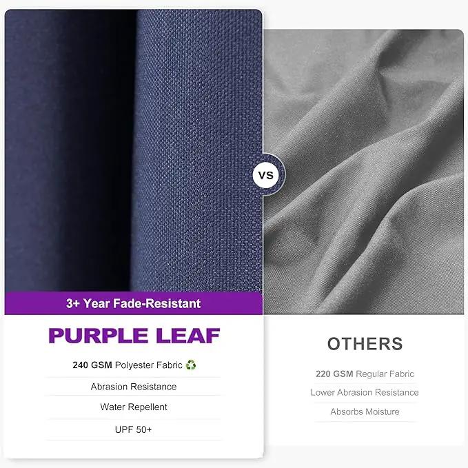 PURPLE LEAF 8.8' X 8.8' Right-left Tilt Patio Umbrella with Base Outdoor Cantilever Swivel Square Umbrella with Tilt Aluminum Offset Umbrella with 360-degree Rotation for Garden Deck Pool Patio Navy by GreenHaven Gardens
