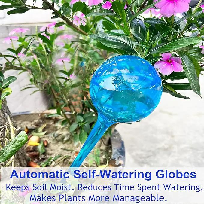 MOONSOUND Self Watering Globes for Plants - 10pcs Automatic Watering Bulbs for Indoor & Outdoor Potted Plants, Vacation Plant Care, Water Conservation Device by GreenHaven Gardens