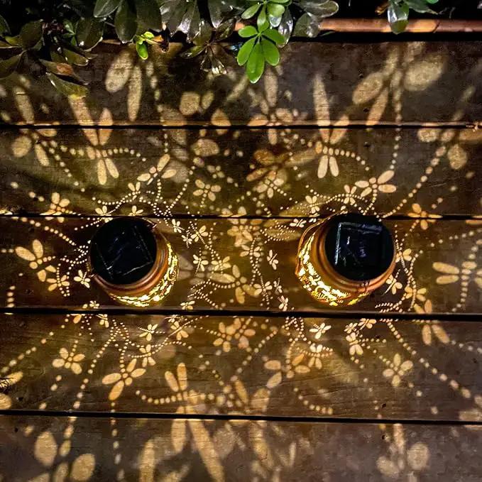 4 Packs Dragonfly&Hummingbird Solar Lantern Lights Outdoor Decor, Hanging Metal Decorations Waterproof with LED Light, Landscape Lights for Garden Patio Yard Lawn Backyard Front Porch by GreenHaven Gardens