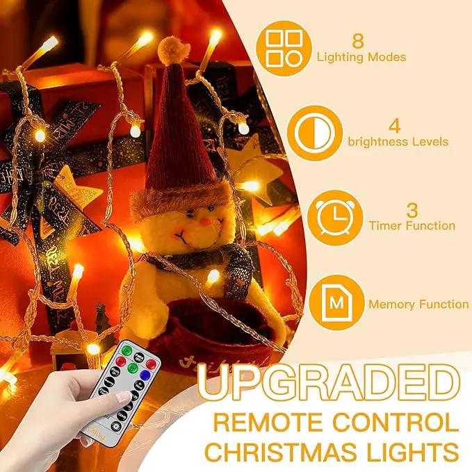 Ollny Christmas Lights Outdoor 400LED 131FT, Warm White Fairy Lights with Remote 3 Timer, Plug in 8 Modes String Lights for Bedroom Indoor Outside House Party Xmas Decorations by GreenHaven Gardens