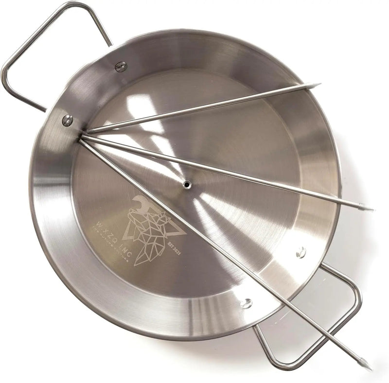 W.xZQ inc Al Pastor Vertical Skewer for Grill or Oven Stainless Steel includes 3 Removable Spikes (8", 10", 12") & Silicone Oven Mitts by GreenHaven Gardens