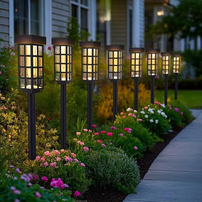 PASAMIC Solar Pathway Lights Outdoor8 Pack Solar Pathway Lights, LED Solar Lights Outdoor, IP65 Waterproof Outdoor Solar, Landscape Lighting for Patio Driveway Decor, Transparent by GreenHaven Gardens