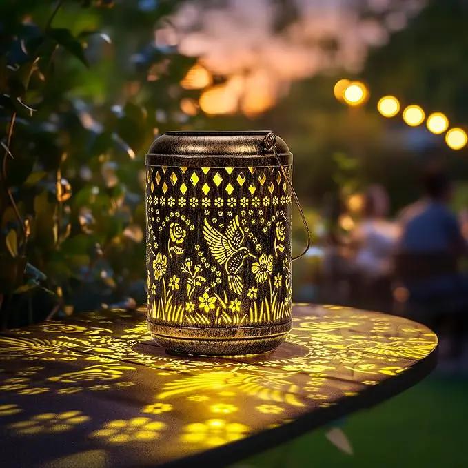 Solar Lanterns Outdoor Hanging Waterproof,2Pack Hummingbird Garden Decor Gifts for Women Mom, Solar Lights Metal Fall Decoration Outside for Yard, Patio,Garden,Backyard,Porch by GreenHaven Gardens