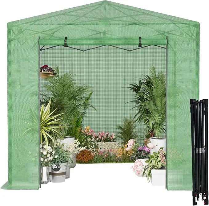 Pop Up Greenhouse 8x12FT, Pop Up Green House for Outdoors, Portable Greenhouses, Walk-in Greenhouses, Popup Greenhouse Kit, Easy Set Up by GreenHaven Gardens