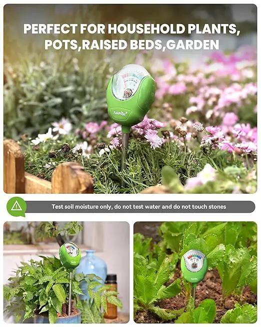 RAINPOINT Soil Moisture Meter for Plants - Accurate Plant Water Meter for Houseplants and Outdoor Plants,Gardening,Farming,No Batteries Needed(Green) by GreenHaven Gardens