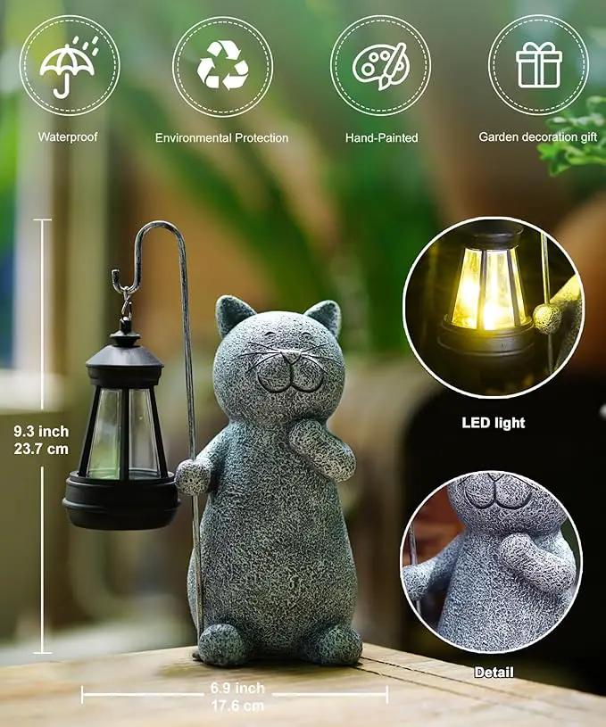 Solar Statue for Garden Decoration: Outdoor Sculpture for Yard Lawn Home House Balcony Patio - Unique Housewarming Gift for Lover Mom Women Grandma by GreenHaven Gardens