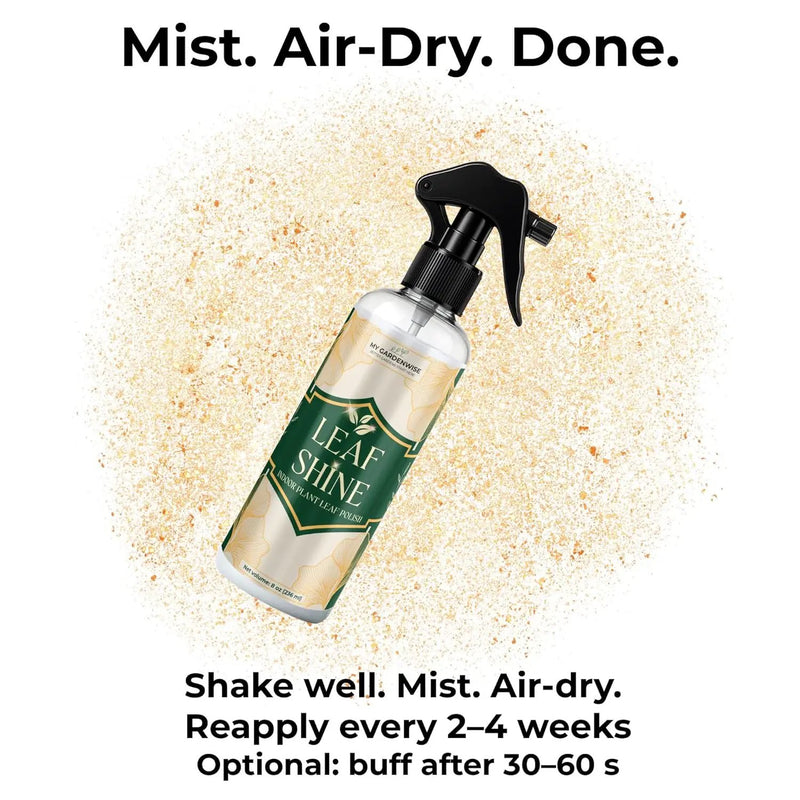 Leaf Shine Spray for Indoor Plants – Plant Leaf Cleaner & Shine for Real House Plants – Fragrance-Free, Non-Sticky, Streak-Free Finish, 16 fl oz by GreenHaven Gardens