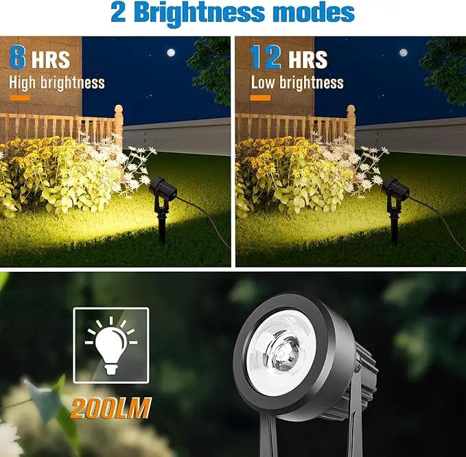 APONUO Solar Spot Lights Outdoor 4-in-1 Solar Landscape Lights Dusk to Dawn Solar Uplights IP65 Waterproof 9.8ft Cable Outdoor Spot Lights for Yard Pathway Garden Tree Decoration (Warm White) by GreenHaven Gardens