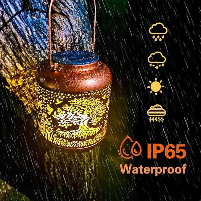Tree of Life Solar Lanterns Outdoor Waterproof Hanging Solar Lights Big Tree Gifts for Women Men Metal Decorative LED Lanterns for Yard, Patio, Lawn, Tabletop, Pathway, Landscape, Garden Decor by GreenHaven Gardens