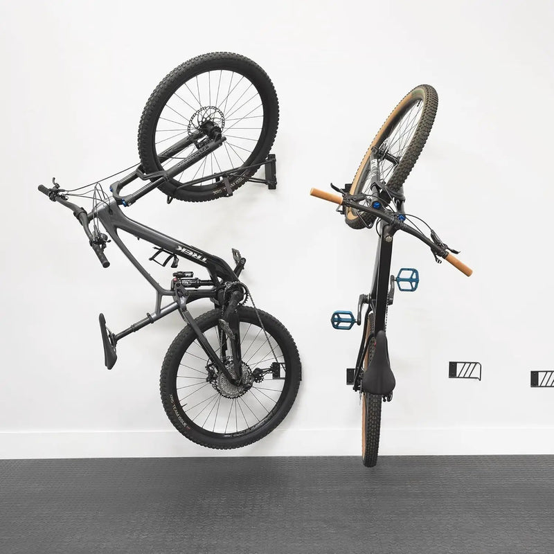 StoreYourBoard SwivelStow Mountain Bike Storage Rack 2 Pack – Heavy Duty Bike Hanger, No-Lift Bike Wall Mount for Garage Bike Storage, MTB and E-Bike, Holds 70 lbs, Patent-Pending by GreenHaven Gardens