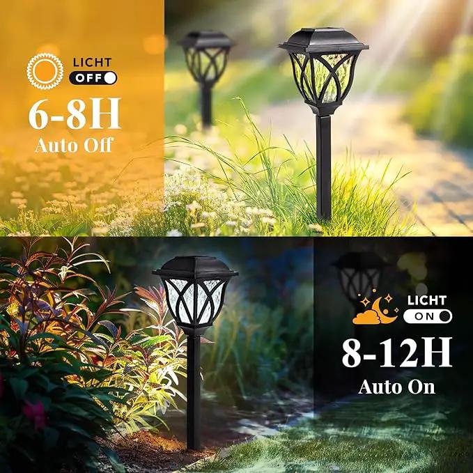 GIGALUMI Solar Lights Outdoor Waterproof, 8 Pack LED Solar Garden Lights, Solar Lights for Outside, Garden Decor for Yard, Patio, Landscape, Planter, Walkway (Cold White) by GreenHaven Gardens