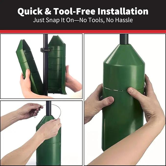 iPrimio 18" Squirrel Baffle – Easy Install Wrap Around Design: Durable Weather-Resistant Bird Feeder Baffle for Poles, Protects Hanging Feeders, No-Tool Setup, 2 Pack by GreenHaven Gardens