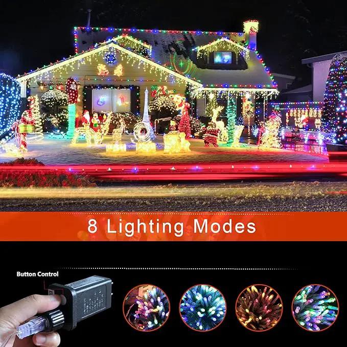 Christmas Decoration Lights, Outdoor Christmas String Lights 320 LED 11.5 Ft Waterfall Tree Lights with Big Star Topper 8 Light Modes for Christmas New Year Holiday Garden Yard Indoor Outdoor Decor by GreenHaven Gardens