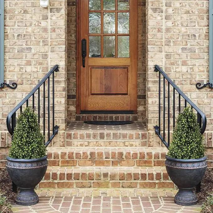 30" Artificial Boxwood Topiary Trees Outdoor Set of 2 - UV Resistant Faux Plants for Front Porch Outside Planter, Realistic Fake Cone-Shaped Bushes & Shrubs 2.5ft by GreenHaven Gardens