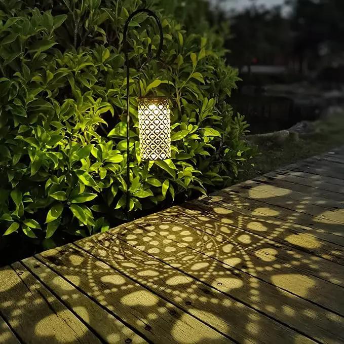 Solar Lanterns Outdoor Hanging Heart Pattern Decor Lantern,Waterproof Hollow Out Metal Decorative Garden Light,Graceful Decoration for Patio,Yard,Landscape,Walkway,Festival by GreenHaven Gardens