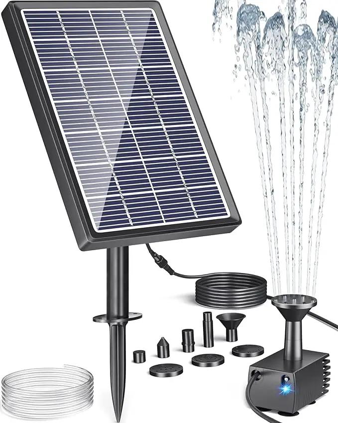 Biling Solar Water Fountain for Bird Bath, 3.5W Solar Water Pump Outdoor with 10ft Cable, 4ft Tubing, Solar Pond Pump for BirdBath, Garden Small Ponds (Need Direct Sunlight) by GreenHaven Gardens