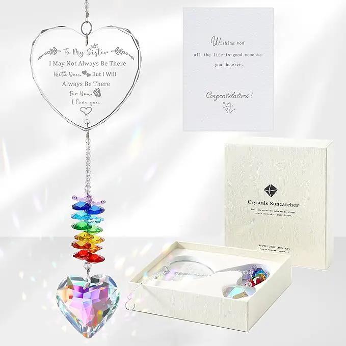 Sister Gifts, Sister Birthday Gifts, Crystal Suncatcher Gifts for Sister, Sisters Gifts from Sister, Unique Gifts for Sister, Window Hangings Home Decoration by GreenHaven Gardens