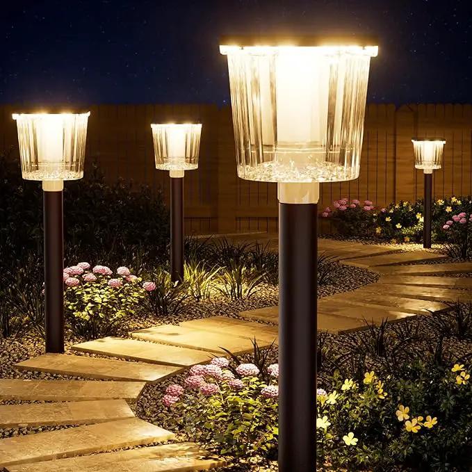 Super Bright Solar Pathway Lights Outdoor Powered,Adjustable Warm&Cool White,Waterproof IP65 Garden Decor Landscape Lighting Outside for Yard/Patio/Walkway/Driveway/Landscape (Cocoa Brown, 1 Pack) by GreenHaven Gardens