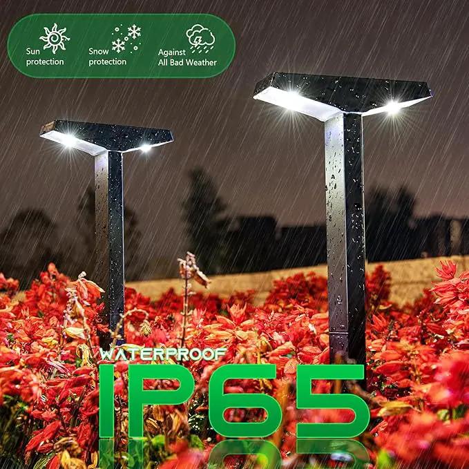JSOT Bright Solar Pathway Lights for Outside, 10 Pack Solar Landscape Lighting for Outdoor Waterproof, Solar Outdoor Decorations Lamps for Yard, Garden, Patio, Sidewalks, Driveway. (Cool White) by GreenHaven Gardens