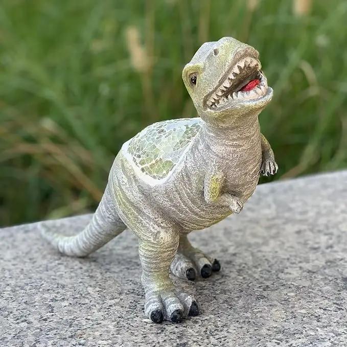 Outdoor Solar Statue Garden Decor, Dinosaur Garden Statues Outdoor Patio Lawn, Balcony Decoration, Solar Garden Outdoor Dinosaur Statues with LED Lights, Unique Gifts for Women by GreenHaven Gardens