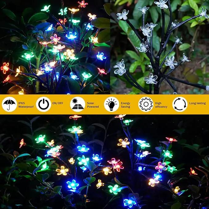Solar Garden Lights Garden Decor, Solar Flowers Outdoor Decorative,2Pack 40LED Fairy Lights Outdoor Garden Waterproof for Outside Yard,Lawn,Patio,Pathway Decorations Gardening Gifts by GreenHaven Gardens