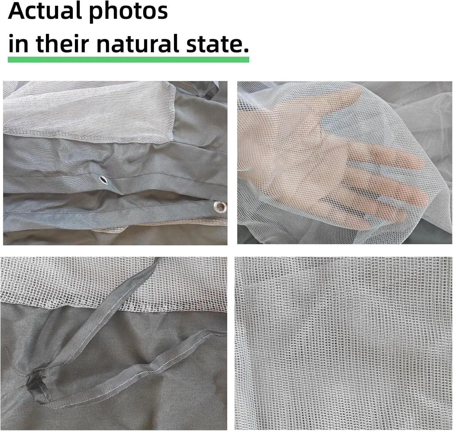 10x20 FT Mosquito Netting for Gazebo,Pergola,Pop up Canopy Tent,4-Panel with Zipper for Outdoor Patio,Backyard (Grey,Mosquito Net Only) by GreenHaven Gardens
