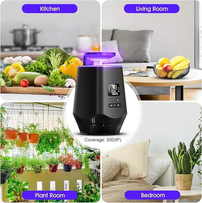 Fruit Fly Traps for Indoors, Gnat Traps for House Indoor Fly Trap Indoor, Effective Fruit Fly Traps Bug Zapper Indoor Mosquito Trap for House Plant Pest Control with 10PCS Refills by GreenHaven Gardens