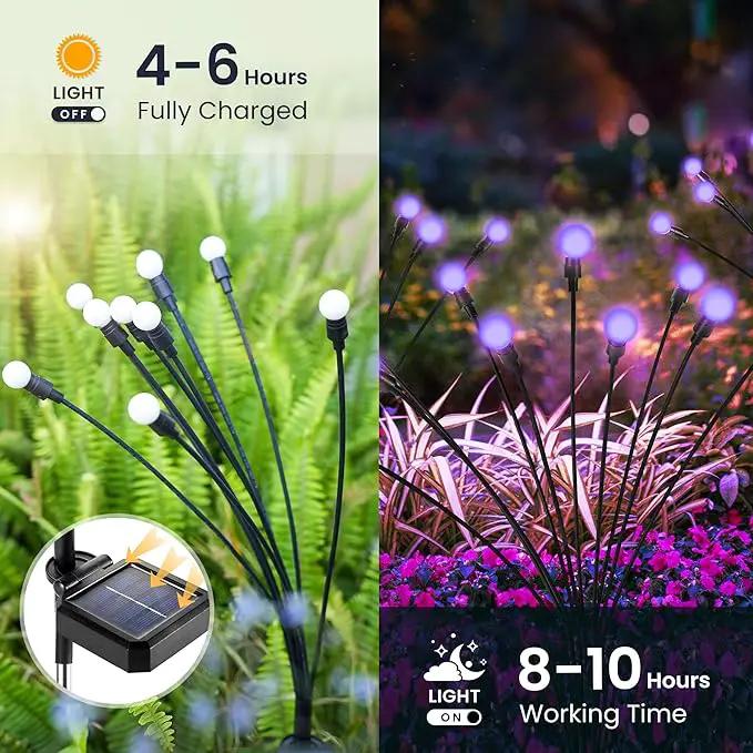 Solar Lights Outdoor Decoration, Waterproof Xmas Outdoor Lights Decor for Yard, Patio, Garden, and Front Porch, 30 LEDs Swing with The Wind (3 Pack, Purple) by GreenHaven Gardens
