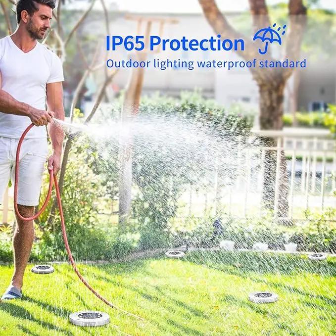 Aogist Solar Ground Lights 12 Packs, 8 LED Solar Garden Lights, Outdoor Solar Disk Lights, In-ground Outdoor Landscape Lights for Pathway Yard Walkway Patio Lawn Path (Cold White) by GreenHaven Gardens
