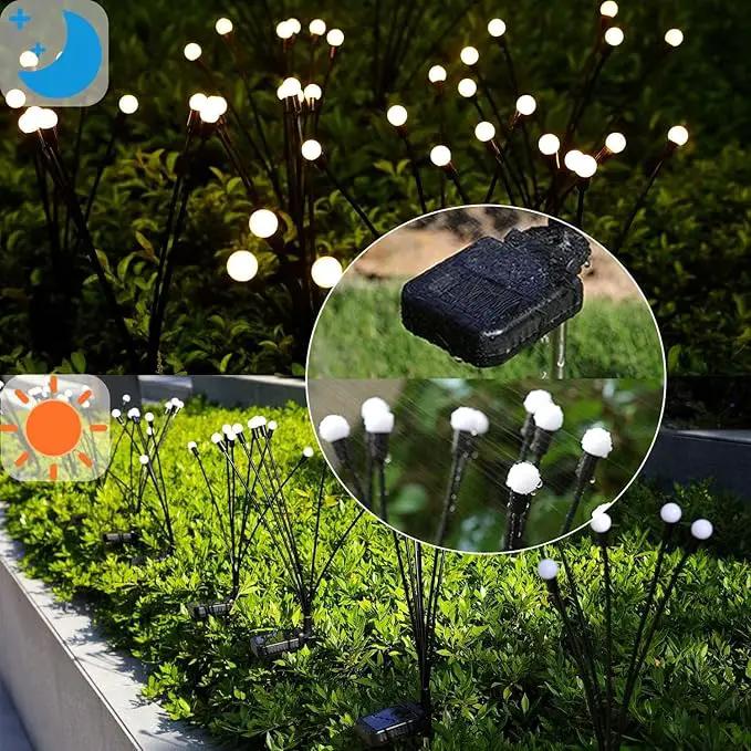 Solar Garden Lights Outdoor, 8 Pack Solar Firefly Lights, Starburst Swaying Lights, Waterproof Garden Decor for Yard Patio Pathway Lawn, Gardening Gifts for Women, White, 8pack6touYBD by GreenHaven Gardens