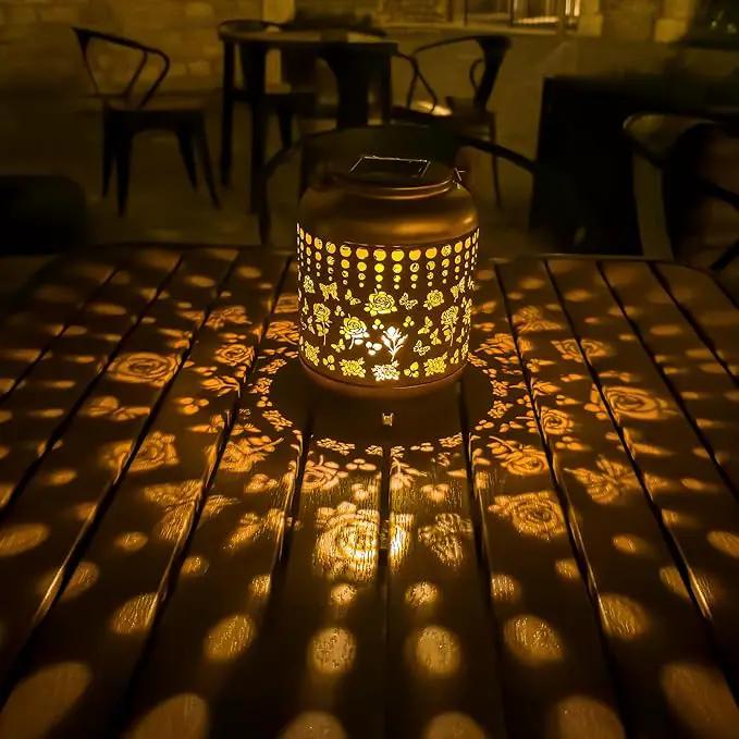 Solar Lanterns Outdoor, Waterproof Hanging Solar Lantern Garden Decor, Solar Lights for Backyard Porch Patio Table Yard Balcony Lawn Pathway, Rose Gifts for Women Grandma Mom by GreenHaven Gardens