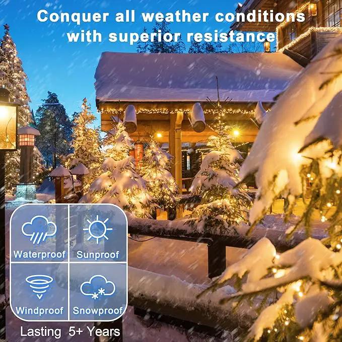 180 LED 59FT Fairy String Lights, LED Christmas Lights with 8 Modes, Connectable Indoor String Lights with Timer Memory for Outdoor Tree Fence Garden Bedroom Wedding Christmas Decorations Warm White by GreenHaven Gardens