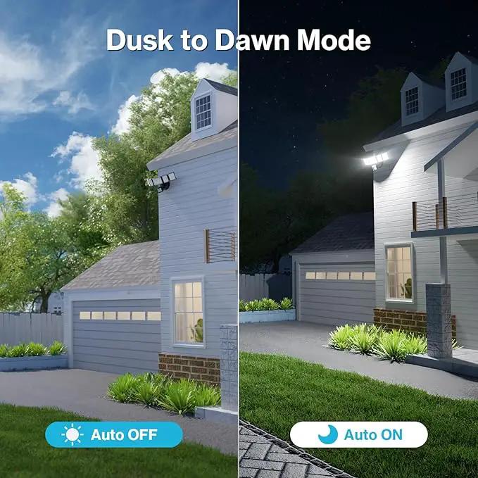 Olafus 100W Motion Sensor Outdoor Lights, 10000LM 2 Pack Motion Sensor Flood Light, Dusk to Dawn Outdoor Lighting, IP65 Waterproof Motion Detector Lights for Outside, Black by GreenHaven Gardens
