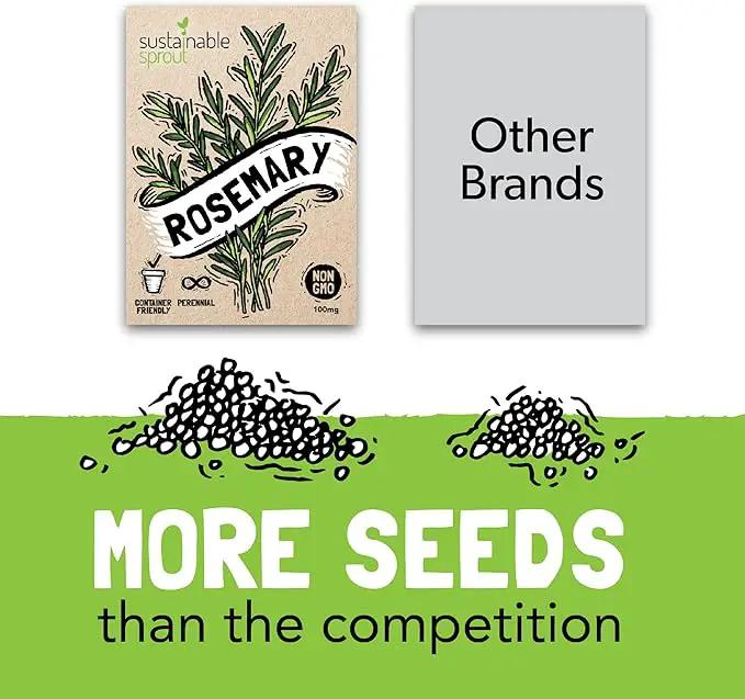Culinary Herb Seeds Variety Pack: 10 Spice Herbs, Hydroponic Garden Indoors, Heirloom Planting Basil, Parsley, Sage, Thyme, Rosemary, Cilantro, Chives Dill Oregano, Summer Savory by Sustainable Sprout by GreenHaven Gardens