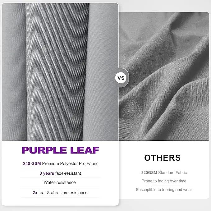 PURPLE LEAF 8' X 10' Left-right Tilting Outdoor Patio Umbrella Swivel Offset Cantilever Heavy Duty Rectangle Aluminu Umbrella with UV Resistant for Deck Pool Patio Backyard, Pebble Grey by GreenHaven Gardens