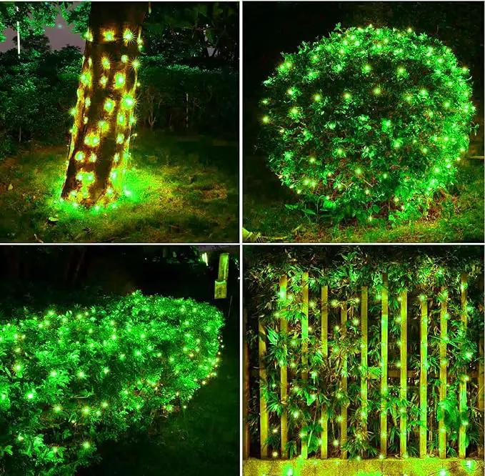 6Ftx4Ft LED Christmas Net Lights Green Wire,Connectable UL Certified Waterptoof Net Lights for Bushes Trees Shurb Garden Outdoor Christmas Decorations by GreenHaven Gardens